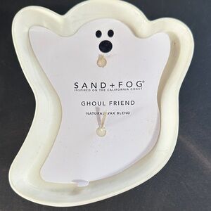 Sand & fog ceramic ghost shaped wax candle